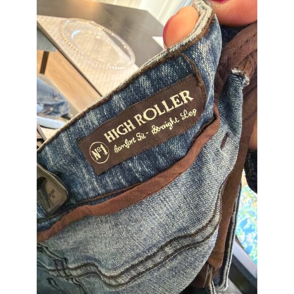 Jack Of Spades Mens High Roller Comfort Fit Straight Leg Jeans 33x32 Blue Denim - Picture 5 of 7